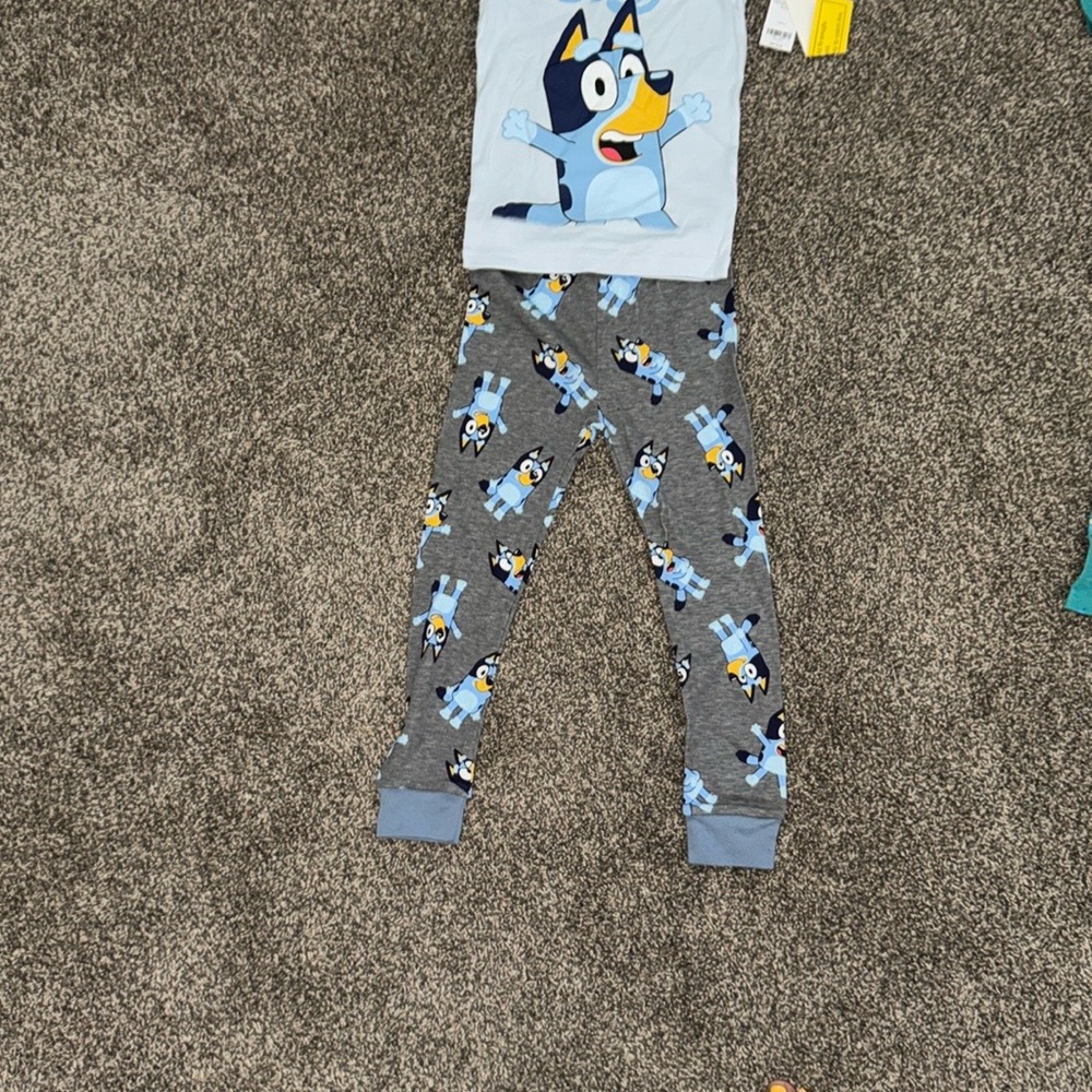 Bluey Pajama Set with Cartoon Print